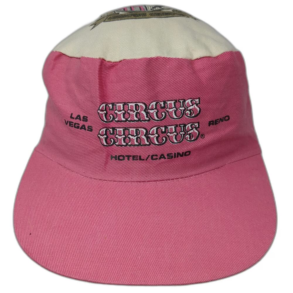 Designer Pro Circus Circus Las Vegas Hotel Casino Pink Army Cap Hat Vintage